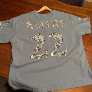 Amiri "22" T-Shirt - Oversized XXL - Light Blue